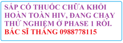 THUỐC CHỮA KHỎI HOÀN TOÀN HIV ĐANG ĐƯỢC ACTG NGHIÊN CỨU PHASE 1