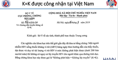 Thông điệp K = K được công nhận tại Việt Nam khi nào?