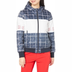 Áo Khoác Puma Nữ Chính Hãng - Golf W Graphic Padded Full Zip Hoodie - Màu Xanh | JapanSport 930405-02