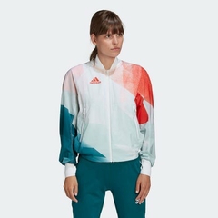 Áo Khoác Adidas Nữ Chính Hãng - Team Hungary Podium Jacket - Xanh/Trắng/Đỏ | JapanSport GF0291