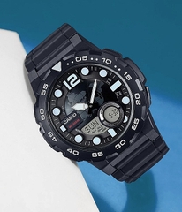 Đồng Hồ Casio Nam Chính Hãng - 3D Dial Analog-Digital Display Quartz AEQ-100W-1AVDF | JapanSport