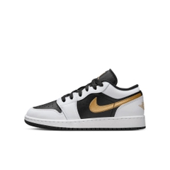 Giày Nike Chính Hãng - Air Jordan 1 Low (Big Kids) - Màu Trắng/Đen | JapanSport 553560-172