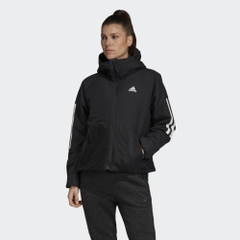 Áo Khoác Adidas Chính Hãng - Back-to-Sports 3-Stripes Hooded Insulated Jacket - Đen | JapanSport DZ1518