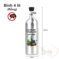 Bình co2 nhôm Aqua Classic Cylinder 1L, 2L, 4L rỗng