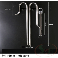 Bộ in out inox Mufan phi 12, 16 mm có lọc váng