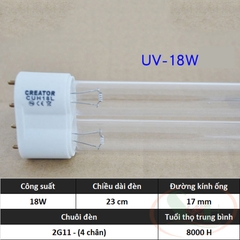 Bóng đèn UV thay thế 5W, 9W, 11W, 18W, 36W, 55W