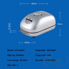 Máy sủi oxy Hailea ACO 6602, 6604, 9610