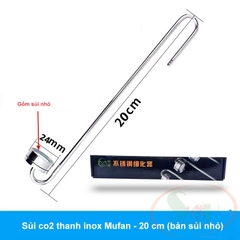 Sủi co2 thanh inox Mufan