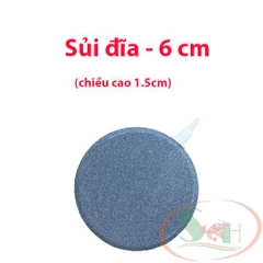 Đĩa đá xám dẹp sủi oxy mịn 4cm, 6cm, 8cm, 10cm, 12cm, 15cm