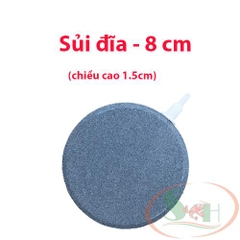 Đĩa đá xám dẹp sủi oxy mịn 4cm, 6cm, 8cm, 10cm, 12cm, 15cm