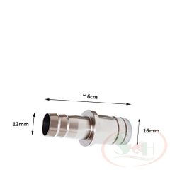 Khớp inox Mufan nối chuyển phi 12, 16, 22 mm