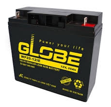 BÌNH ẮC QUY GLOBE 12V-20Ah, (WP20-12IE; WP20-12NE) XE ĐẠP ĐIỆN