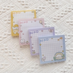 Set giấy sticky note ghi chú memo caro màu có keo dán - 80 tờ