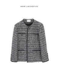 Áo Grey Chain Tweed Jacket cs2