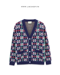 Guccj G.G Knit Piquet Stud Cardigan cs2