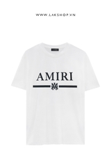 Amjrj White Logo Print Short Sleeve T Shirt cs2