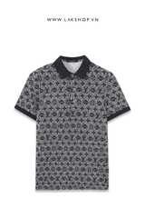 Loujs Vujtton Black Monogram Polo Shirt cx4