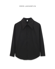 Oversized Black with Large Collar Shirt