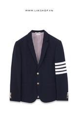 Th0m Br0wne Navy Step Twill School Uniform 4-bar Blazer