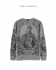 Amazing Feace Grey Print Graphic Sweatshirt cs2