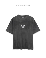 Oversized Eagle Print Washed T-shirt