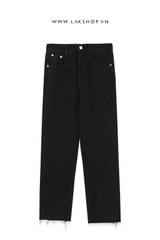 Black Classic Straight-Leg Cropped Jeans cs2