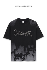 Oversized Unloose Stud T-shirt in Black  cx2