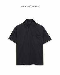F.O.G Black Poplin Polo Shirt