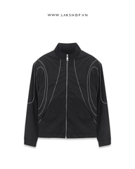 Nyon Black with Silver Trim Moto Jacket Cs2