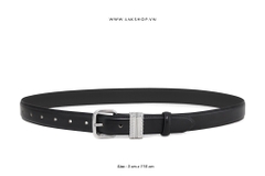 Sajnt Laurent Leather Belt With Buckle Silver