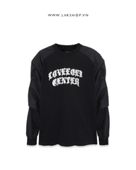 Oversized Slogan Center Shoulder Padding Sweatshirt cs2