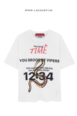 Rjvjng Ton Political Time Snake Print Tshirt cs2