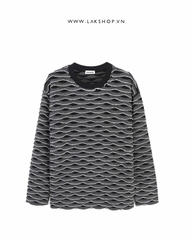 Áo Gray with Wavy Edges Sweatshirt cs2