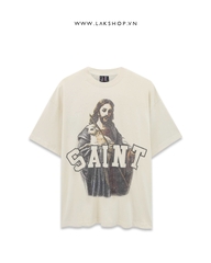 Sajnt Mjchael Jesus Print T-shirt