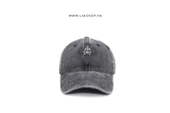 Mũ Black Washed Cross Logo Baseball Cap