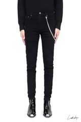 Amjrj Stack Black Skinny Jeans