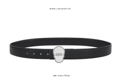 Thắt Lưng Alexander M.C.Q Skull Logo Black Belt (4cm)