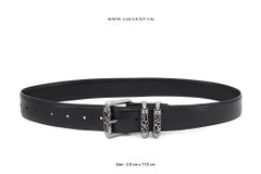 Black Square C.H Leather Belt 3.8cm
