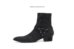 Giày Black Glitter Wyatt Harness Boots cs2