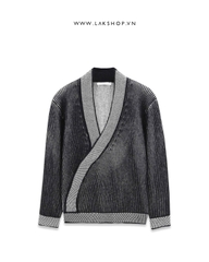 Black Stripe V-Neck Sweater cs2