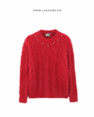 Oversized Red Stud Sweater cs2