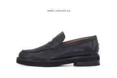 Th0m Br0wne Pebbled Leather Penny Loafers in Black