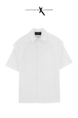 Áo Lak Studios White Double Short Sleeve Shirt cx3