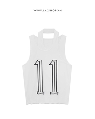 Oversized 11 Double Tanktop in White