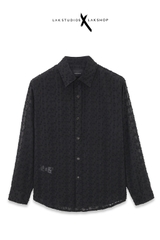 Áo Lak Studios Leopard Striped Black Shirt