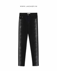 Quần Black Striped Bling Bling Skinny Jeans