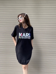 Đầm Thun Bo Gấu Karl