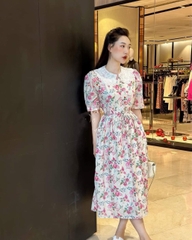 Đầm Midi Cổ Bèo Zara