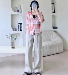 Quần Ống Suông Linen Zara