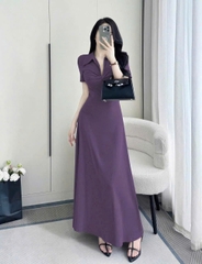 Đầm Midi Xoắn Ngực 2 Màu